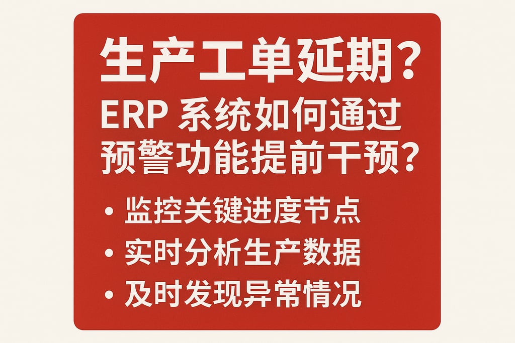 生产工单延期？ERP 系统如何通过预警功能提前干预？